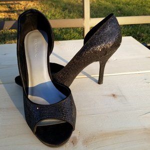 Le Chateau Black Sparkle Heels